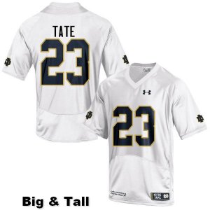 Notre Dame Fighting Irish Men's Golden Tate #23 White Under Armour Authentic Stitched Big & Tall College NCAA Football Jersey DJN2399FL